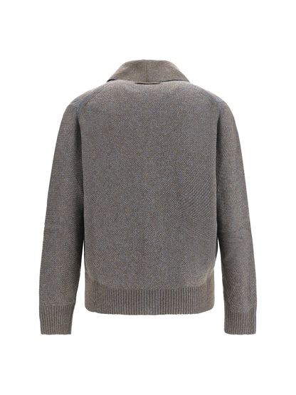 Zegna Cashmere and wool V-neck Cardigan - 001