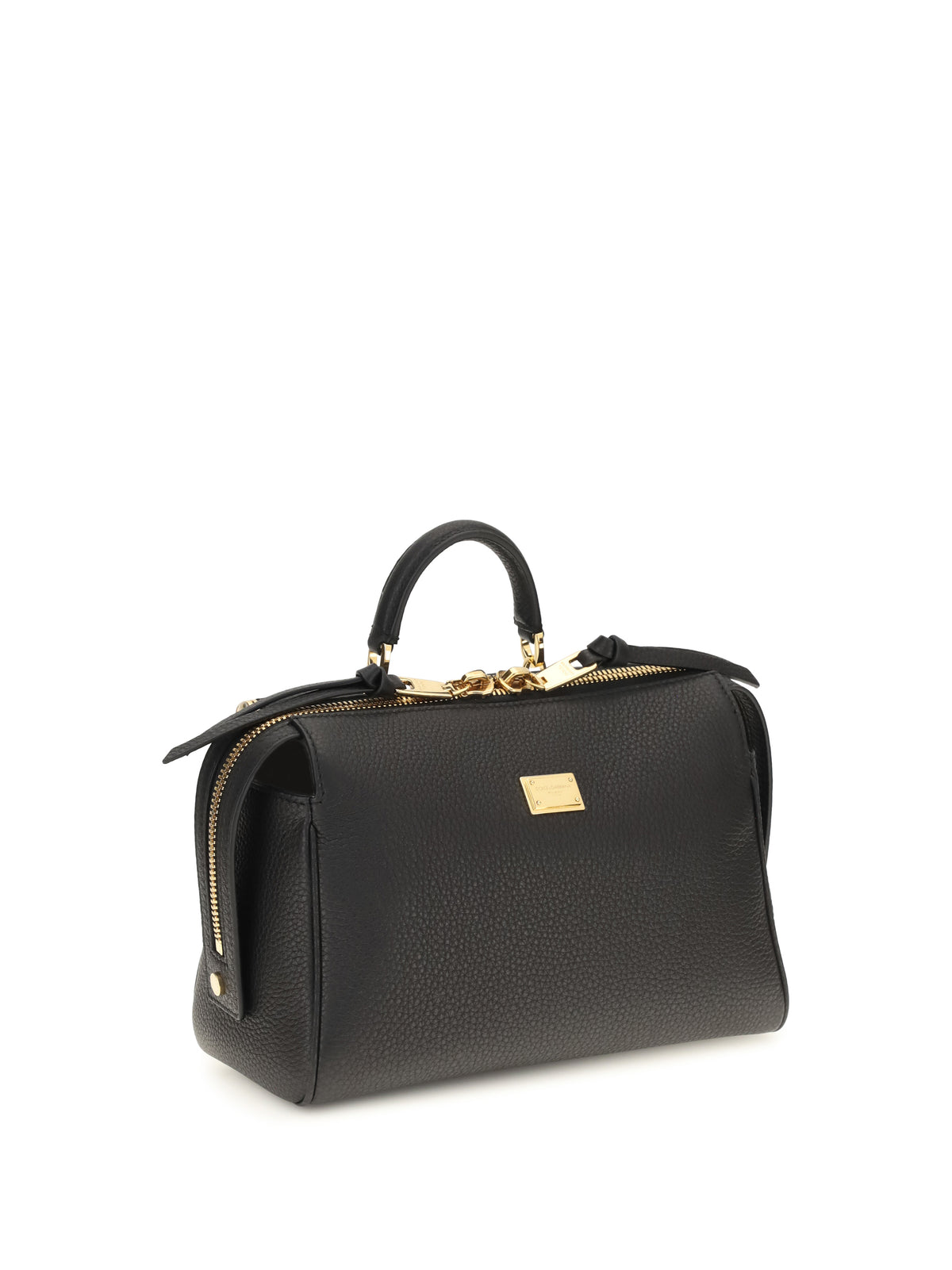 Dolce & Gabbana Vittoria calfskin Top Handle Bag - Black
