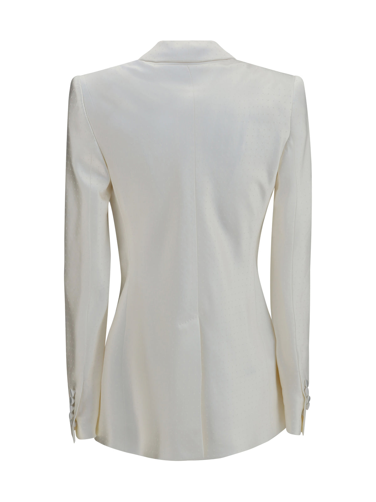Tom Ford Polka-dot satin double-breasted Blazer - Off White
