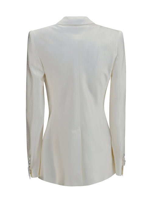 Tom Ford Polka-dot satin double-breasted Blazer - Off White