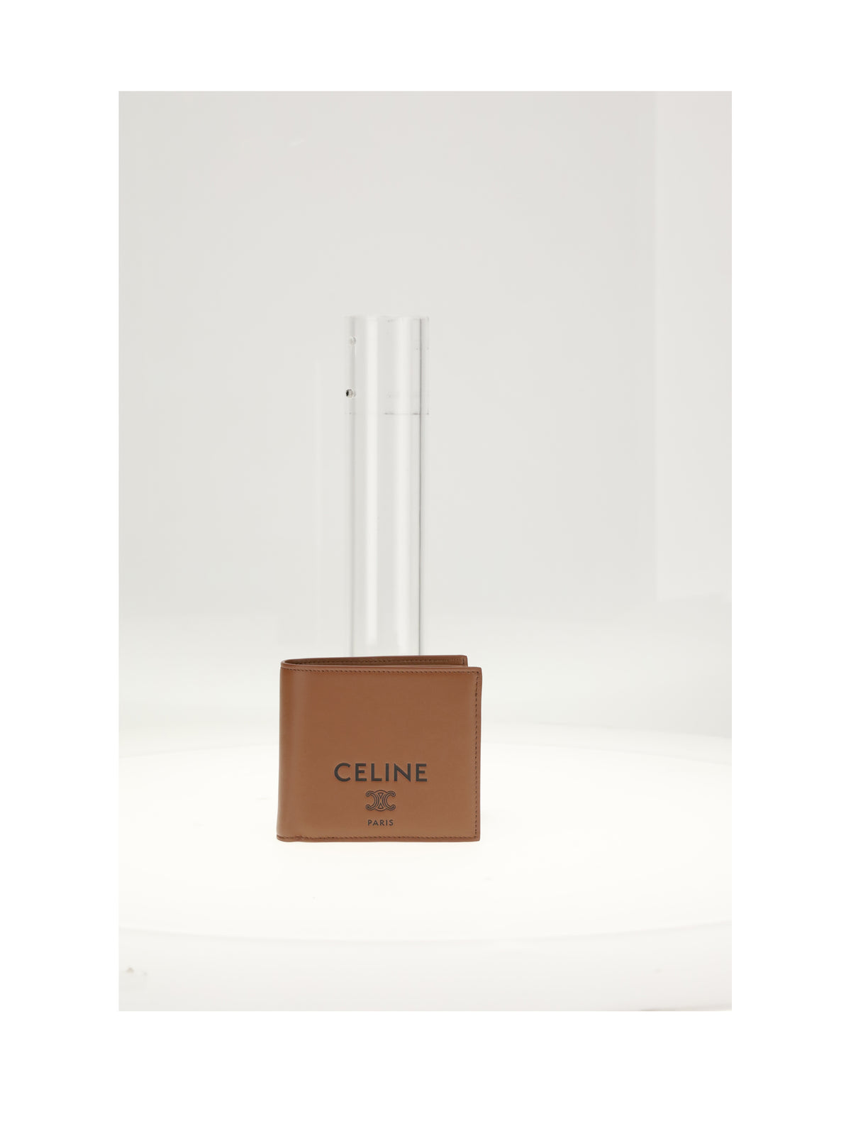 Celine BI-FOLD WALLET WITH COIN - Tan / Black