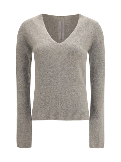 Rick Owens V-neck Sweater - Dust