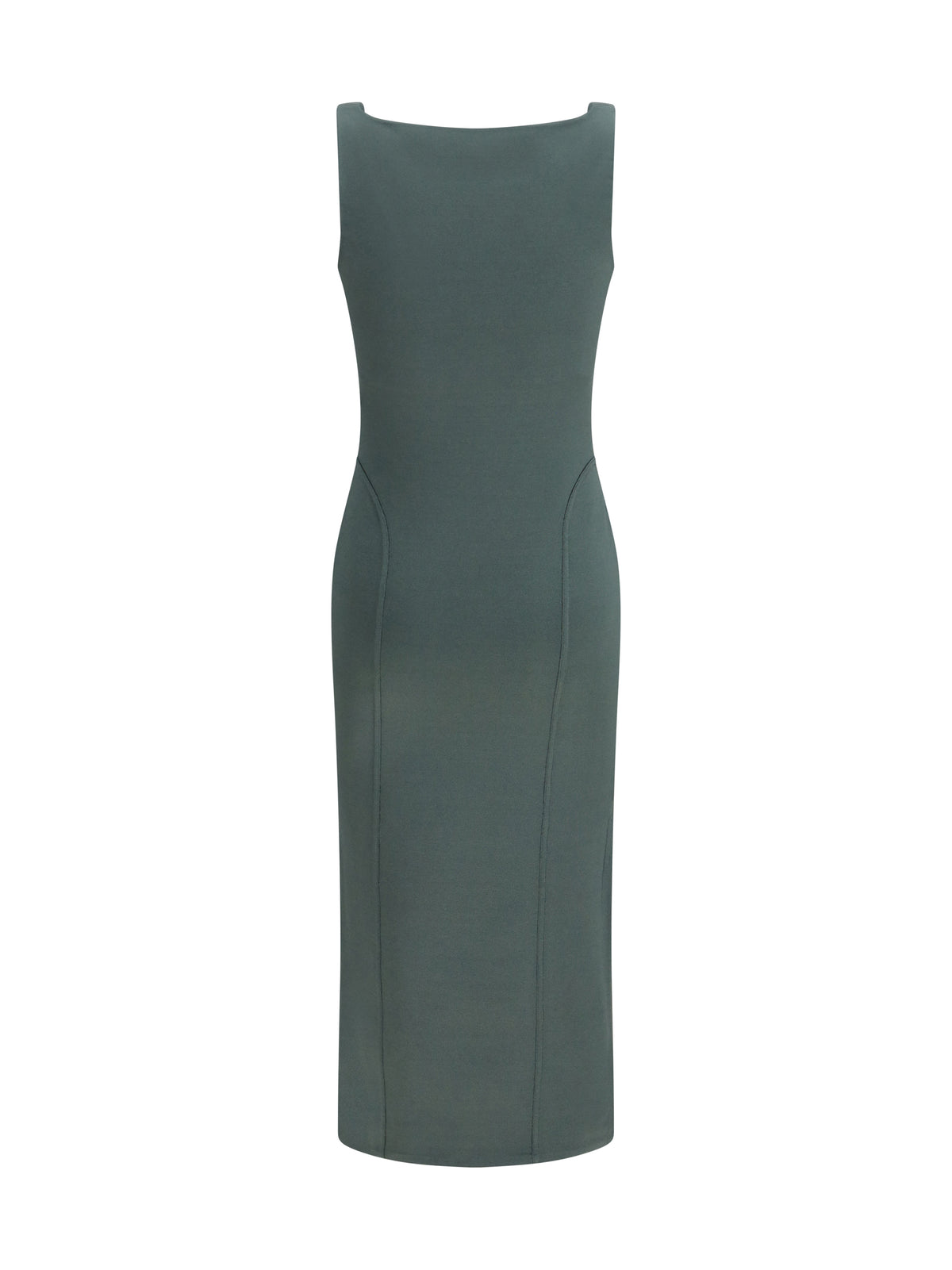 Alaïa Fitted silk-knit Dress - Vert De Gris