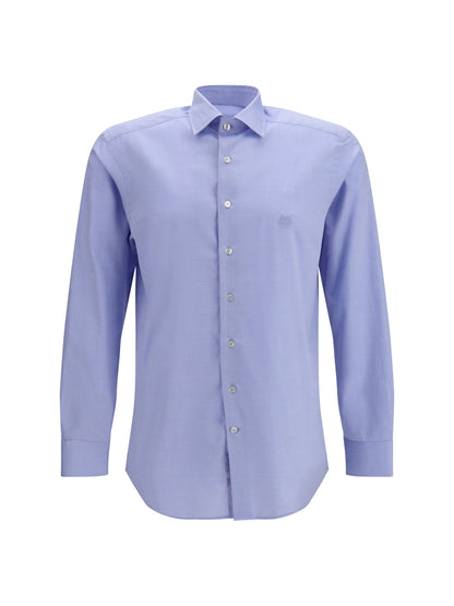 Etro Roma cotton Shirt with Pegaso logo - Light Blue