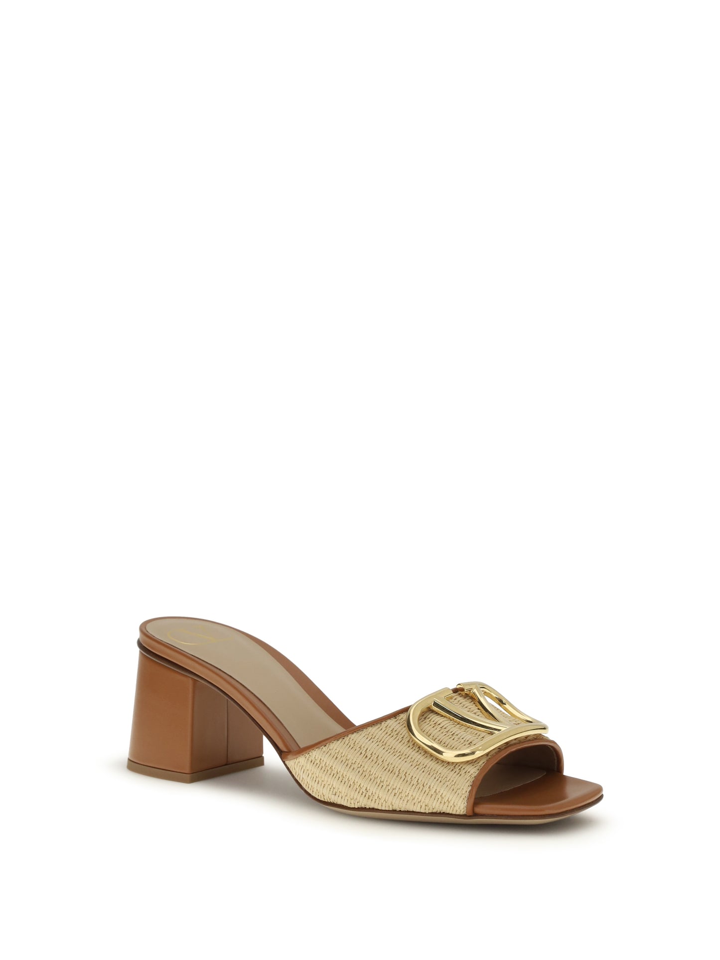 VALENTINO GARAVANI VLogo Signature raffia slide Sandals