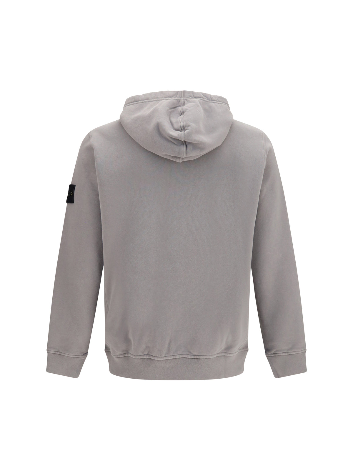 Stone Island Cotton Hoodie with zip and Compass logo - Grey