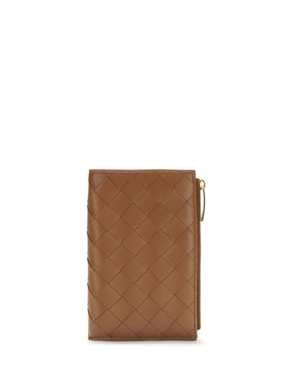 Bottega Veneta Lambskin Wallet - Tannin-Gold