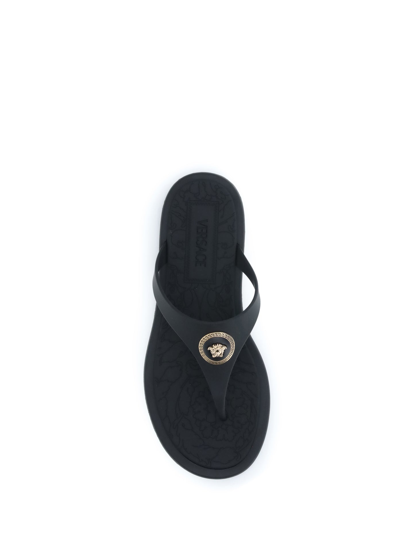 VERSACE Rubber Thong Sandals