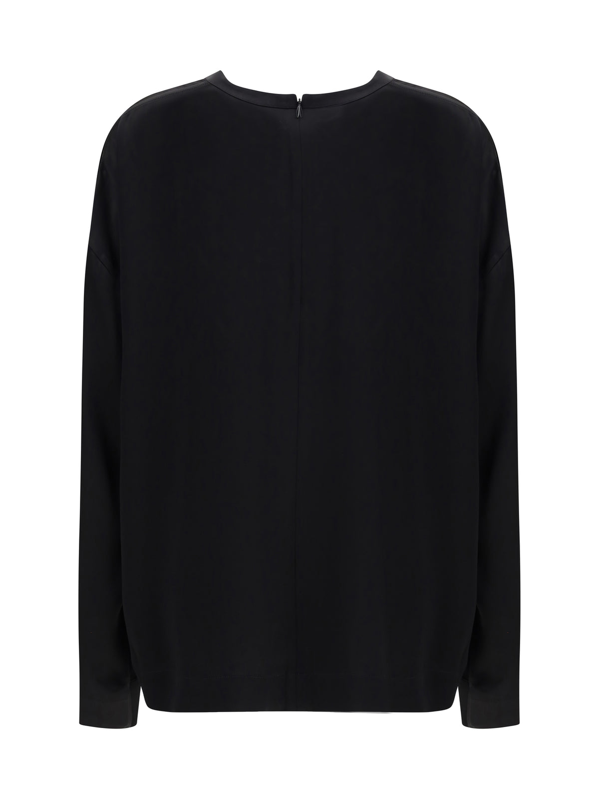 Toteme Boxy Satin Top - Black