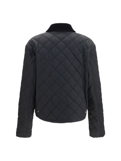 Ferragamo Padded Jacket with Gancini buckles - Black
