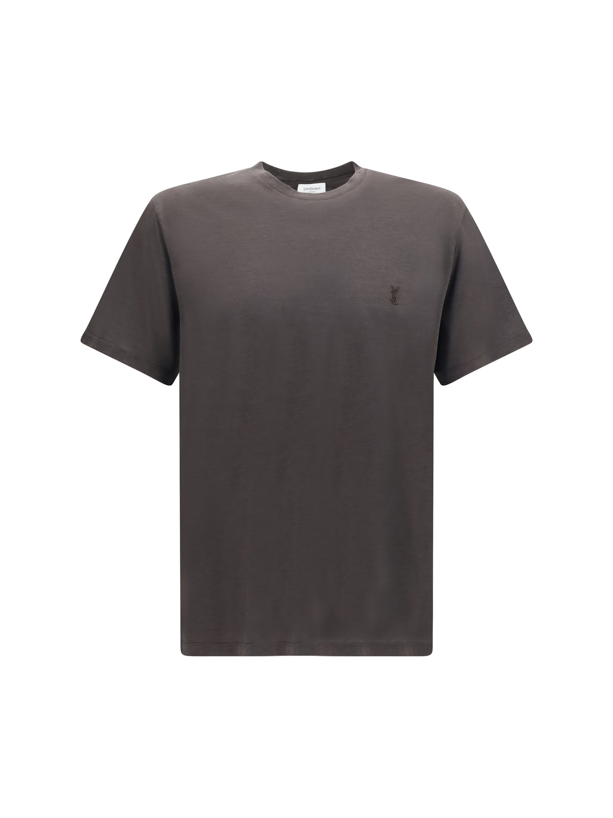 Saint Laurent Cassandre silk and cotton T-Shirt - Ebene