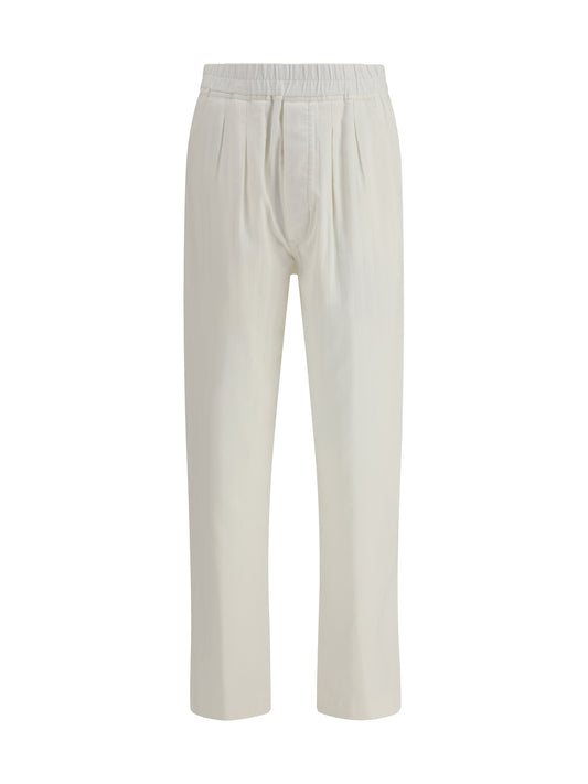 TOM FORD Herringbone Stripe Pleated Lounge Trousers