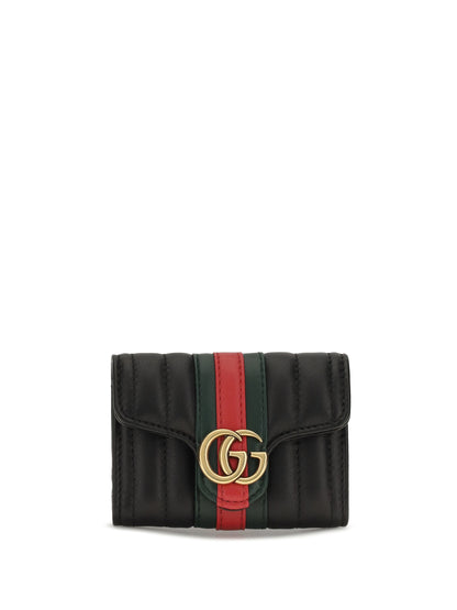 Gucci Marmont Web GG Wallet - Black/Green/Cloack R