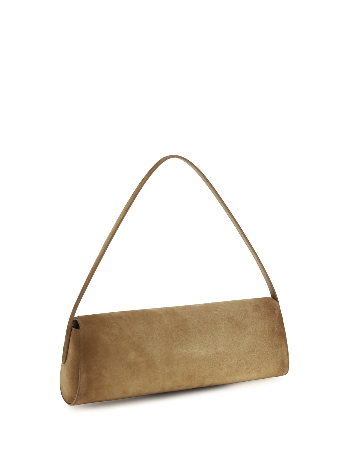 Jil Sander Kante suede Shoulder Bag - Walnut