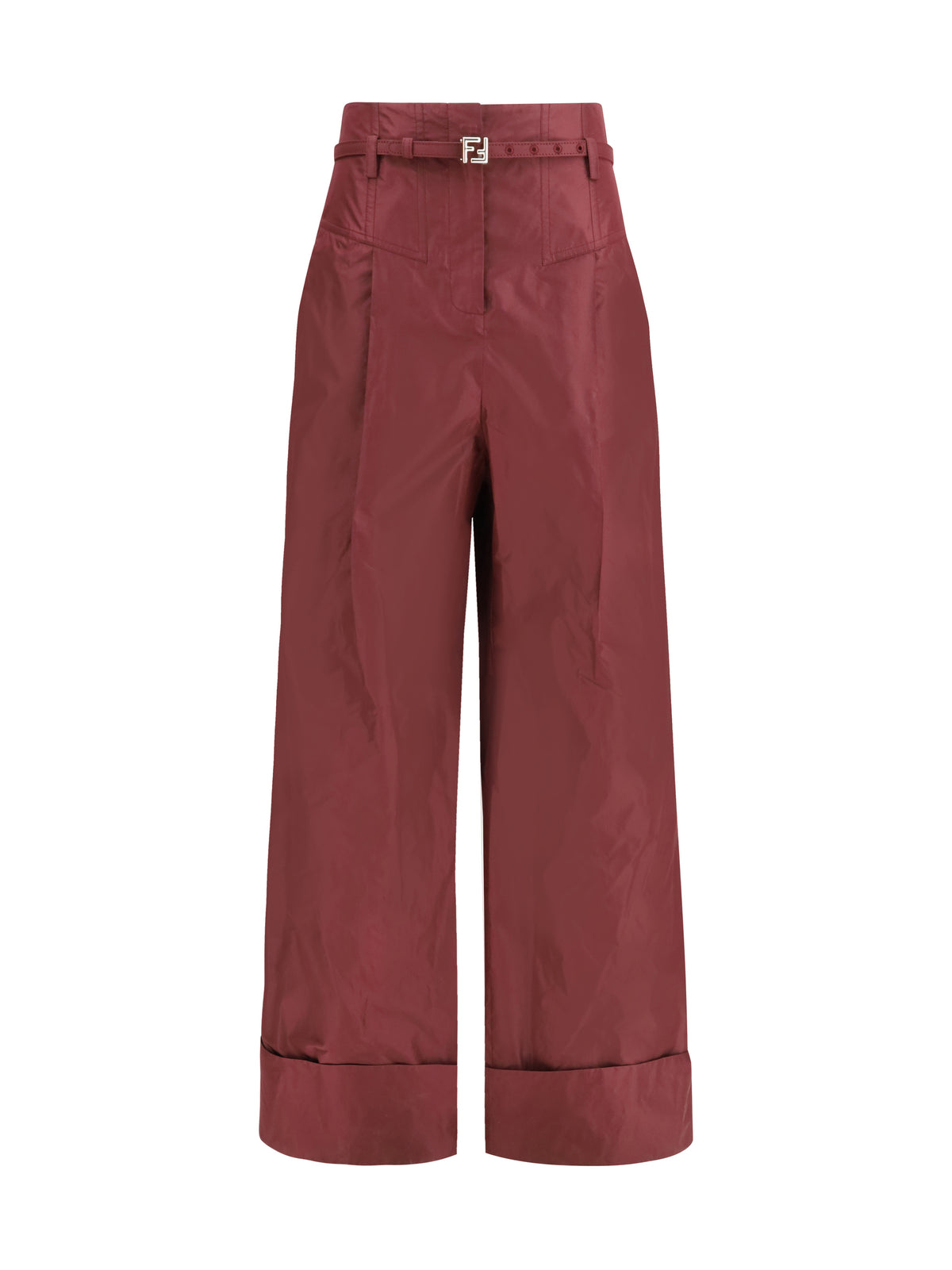 Fendi Taffeta silk Pants - Plum-26