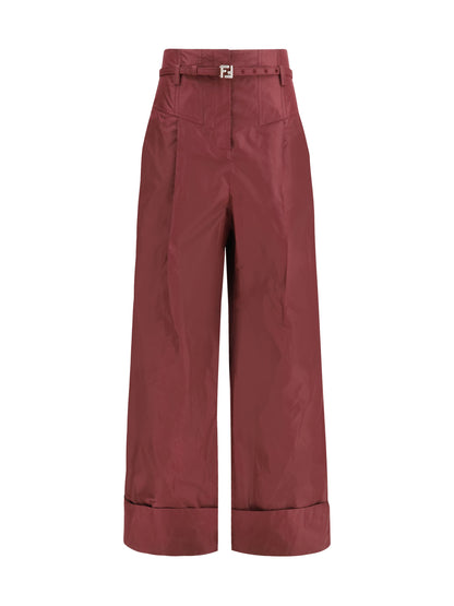 Fendi Taffeta silk Pants - Plum-26