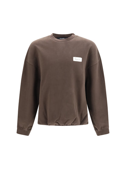 Jacquemus Le Sweatshirt Montaigne crewneck Sweatshirt - Dark Brown 1