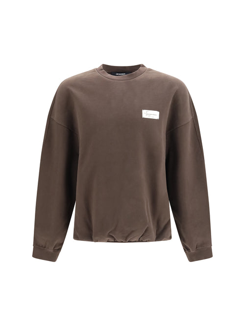 Jacquemus Le Sweatshirt Montaigne crewneck Sweatshirt - Dark Brown 1