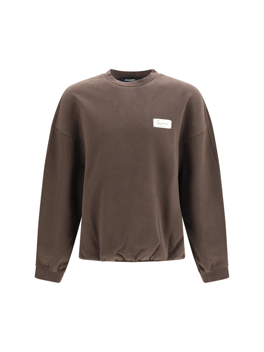 Jacquemus Le Sweatshirt Montaigne crewneck Sweatshirt - Dark Brown 1