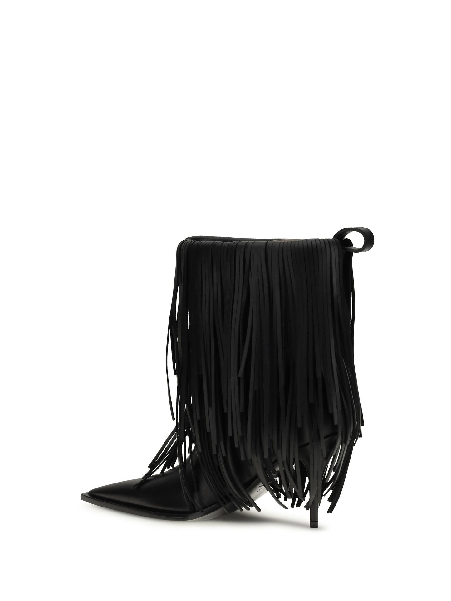BALENCIAGA Avenue Fringe Ankle Boots