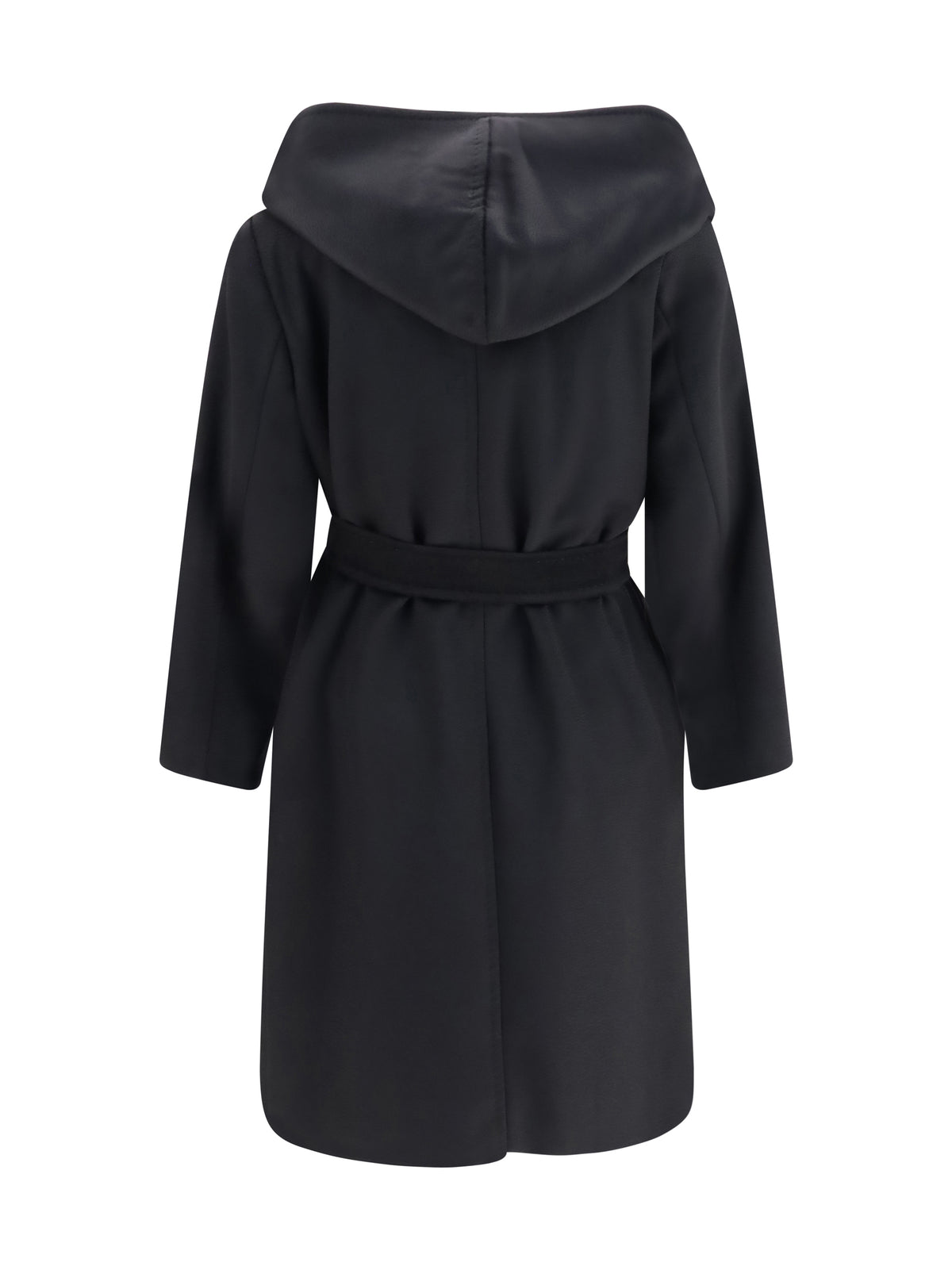 Max Mara Studio Wool drap Newmang Coat - Black