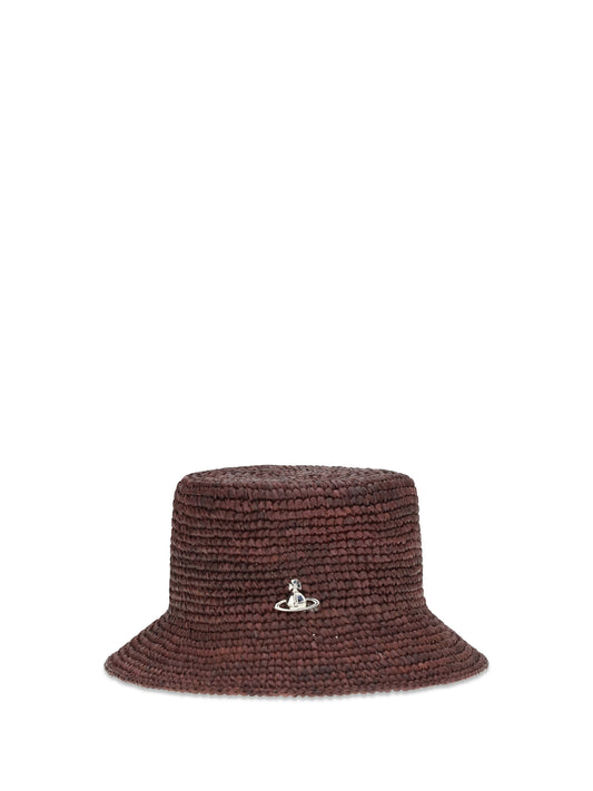 VIVIENNE WESTWOOD Orb raffia Bucket Hat