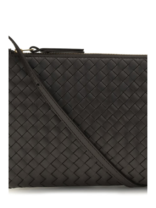Bottega Veneta Intrecciato Shoulder Bag - Espresso-Brass V