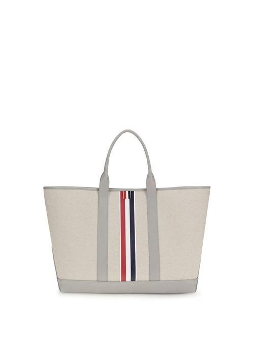 Thom Browne Canvas Tote Bag - Lt Grey