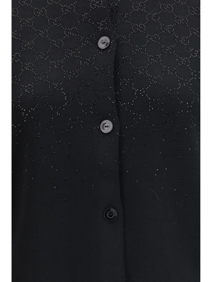 Gucci Long-sleeve crew-neck Cardigan - Black/Mix