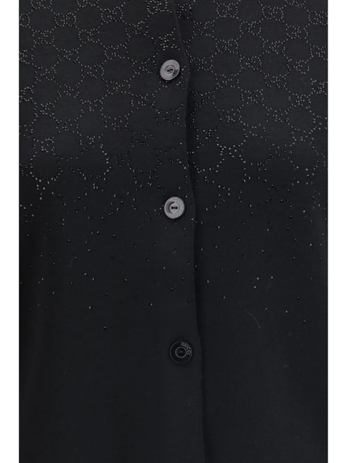 Gucci Long-sleeve crew-neck Cardigan - Black/Mix