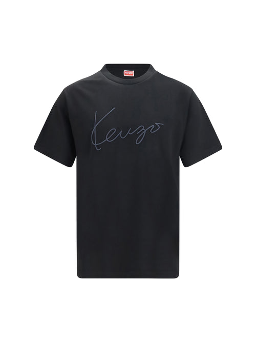 Kenzo Embroidered signature cotton T-shirt - Black