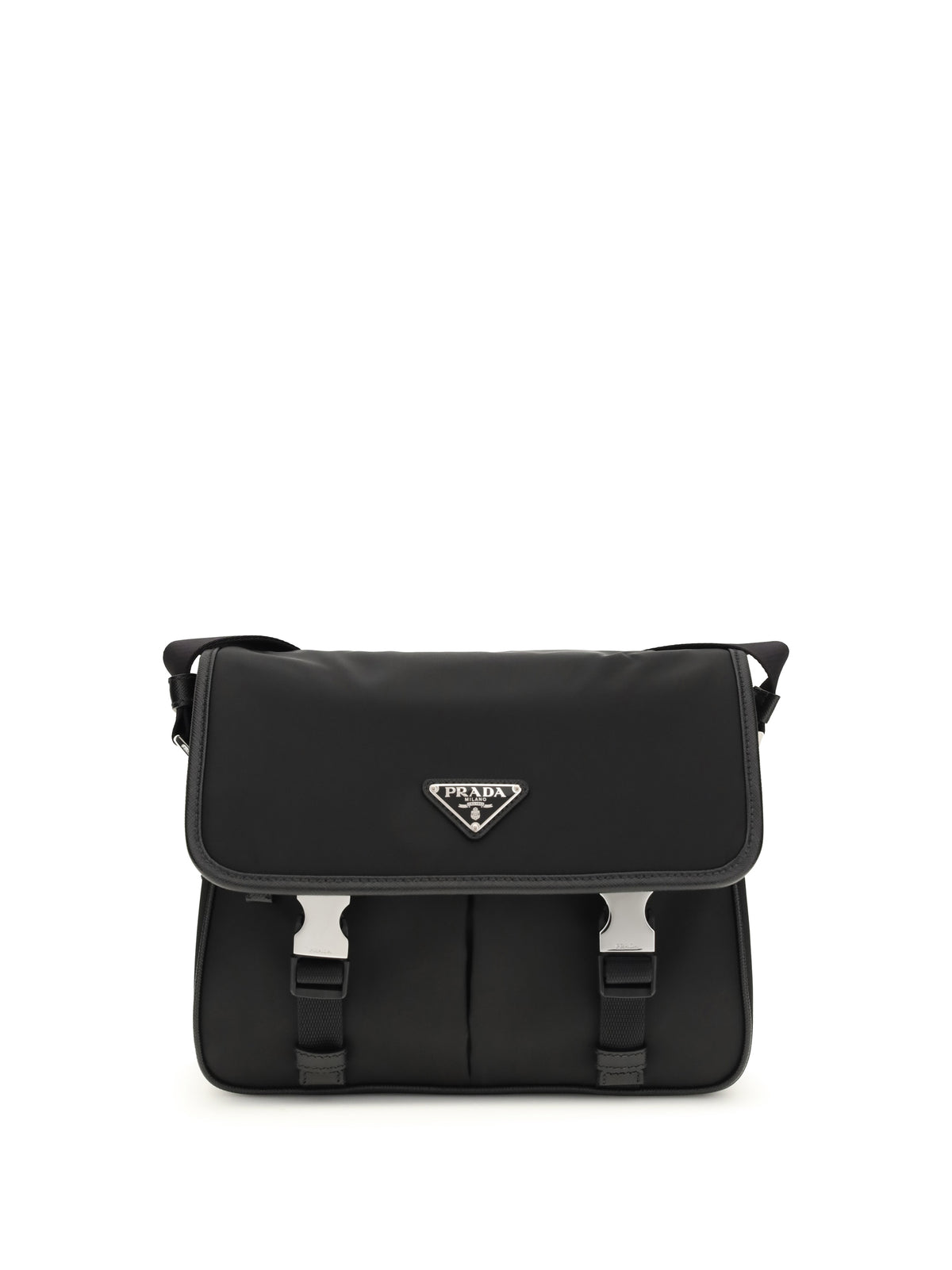 Prada Re-Nylon and Saffiano Shoulder Bag - Black