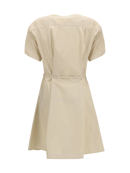 Loewe Lightweight cotton poplin Dress - Light Beige