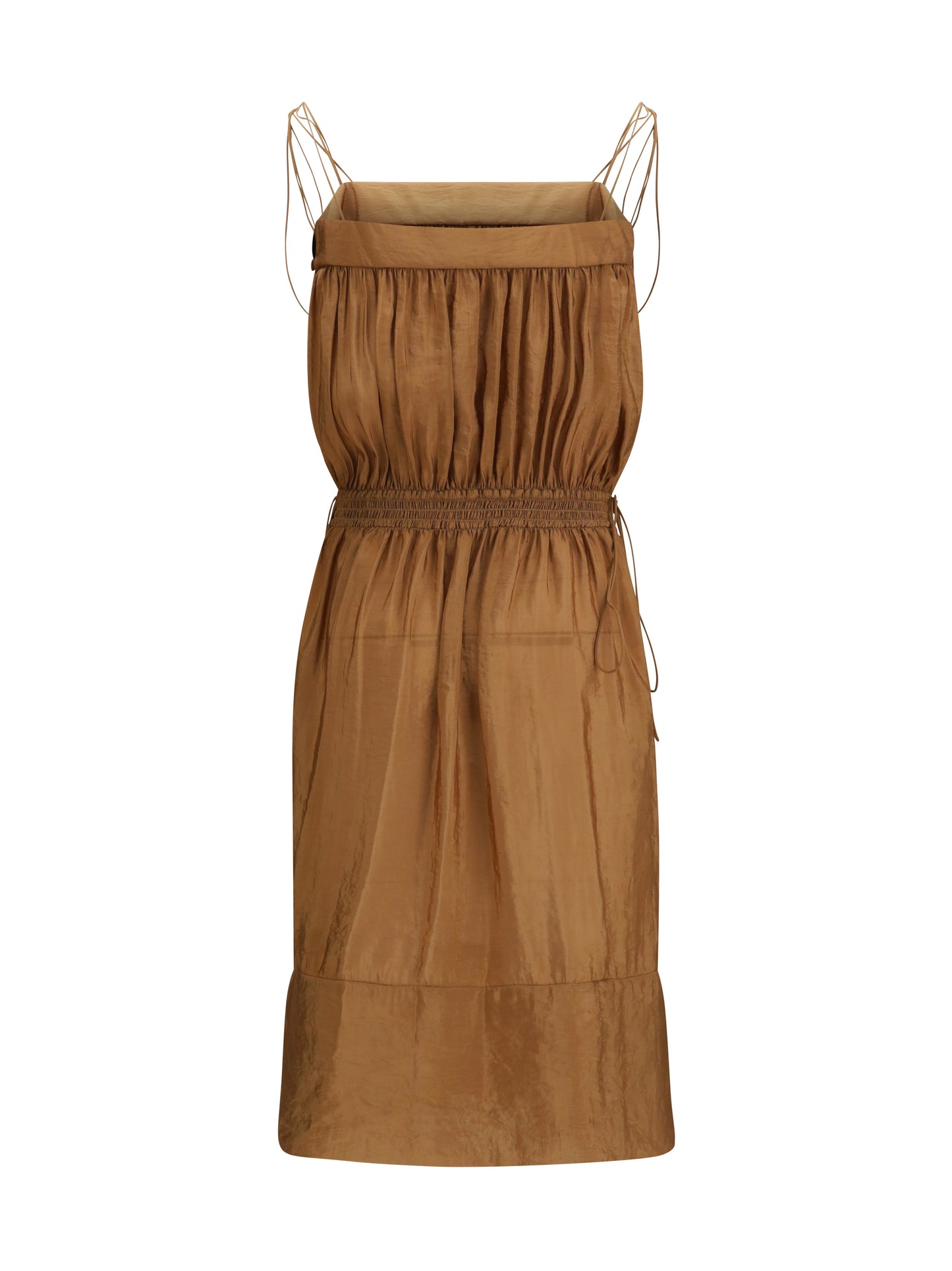 SAINT LAURENT Satin Dress with balloon bodice