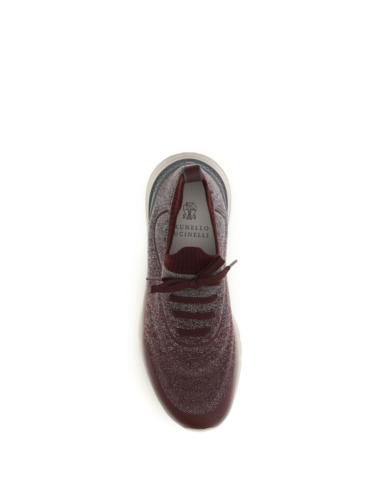 Brunello Cucinelli Techno cotton knit Sneakers runners - Burgundy