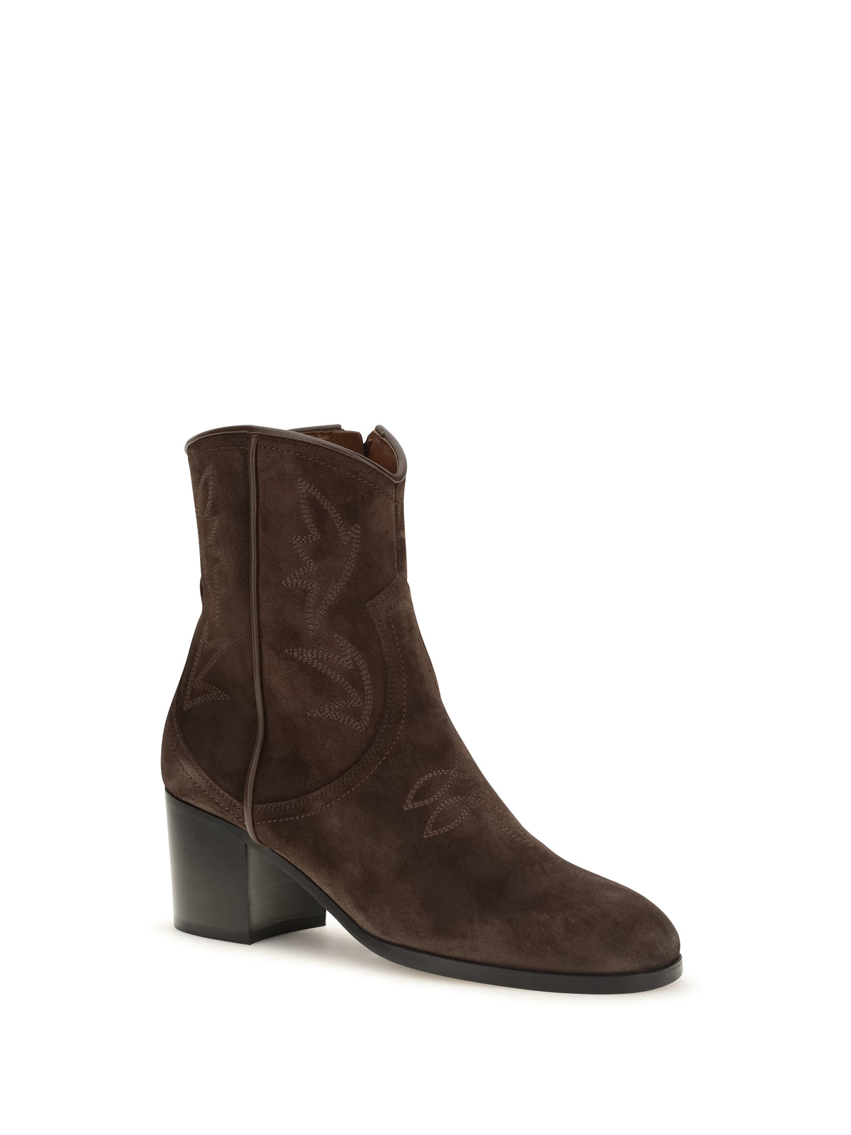 Valentino Garavani Zimmy suede Ankle Boots - Ebony Brown