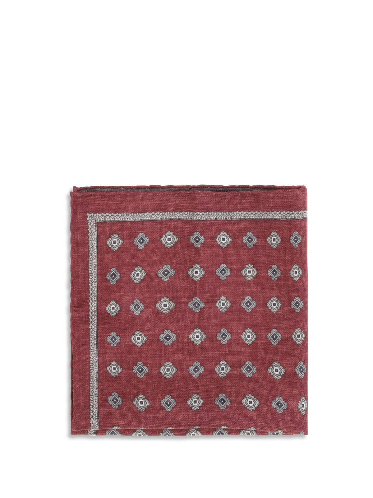 Brunello Cucinelli Jacquard silk Pocket Square - Lava