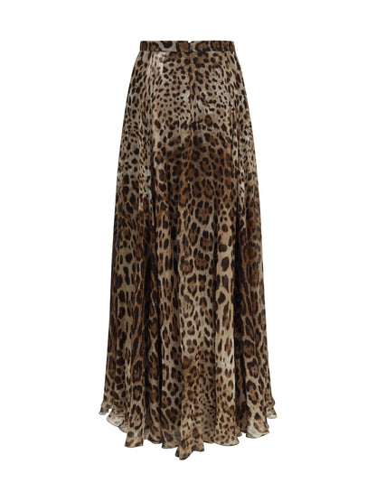 Dolce & Gabbana Leopard-print chiffon Skirt - Leo New