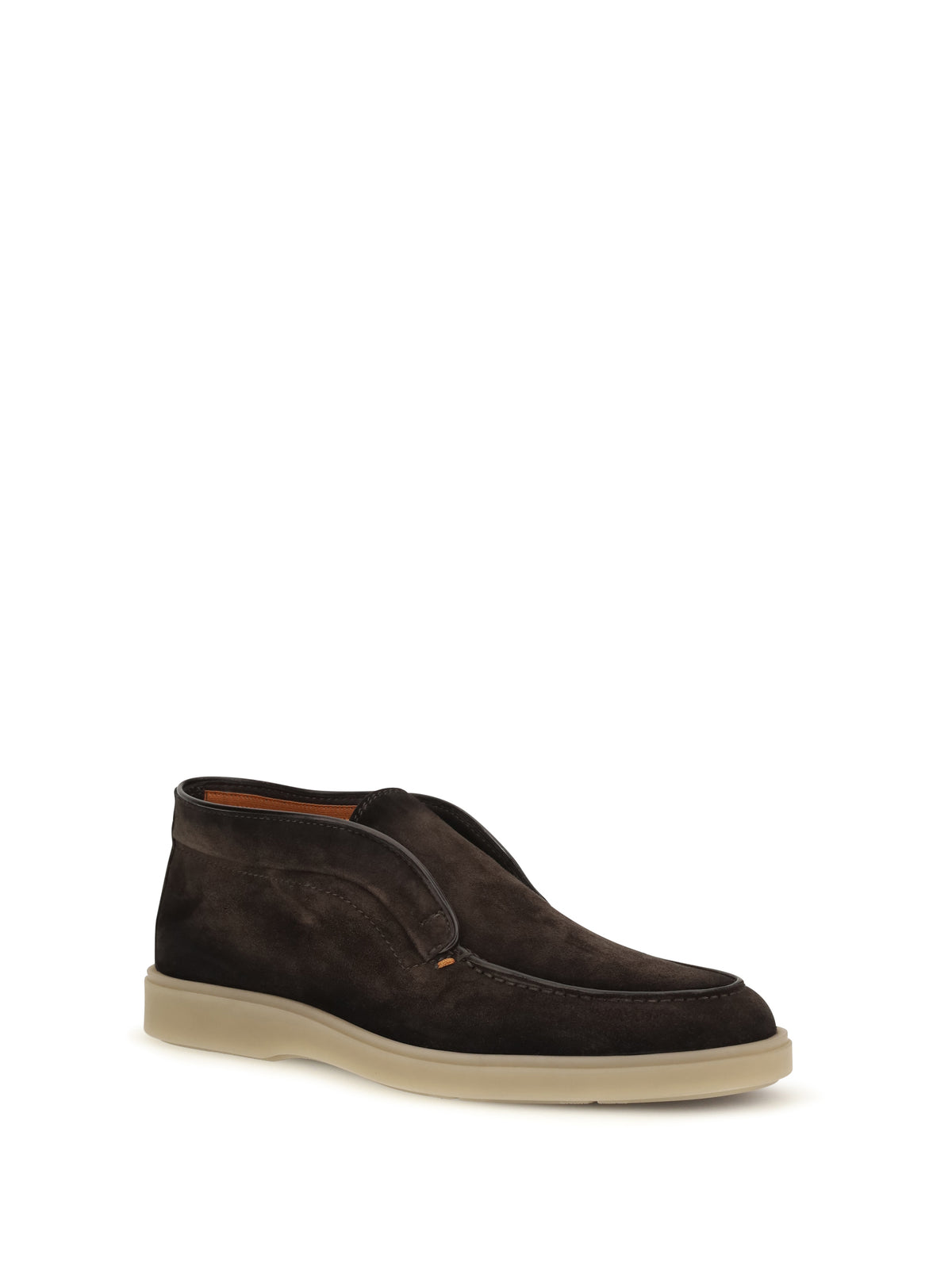 Santoni Digits suede Loafers - Dark Brown