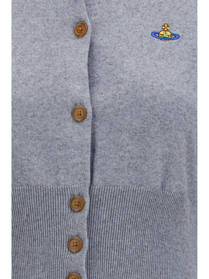 Vivienne Westwood Bea crop Cardigan - Dark Grey Melange