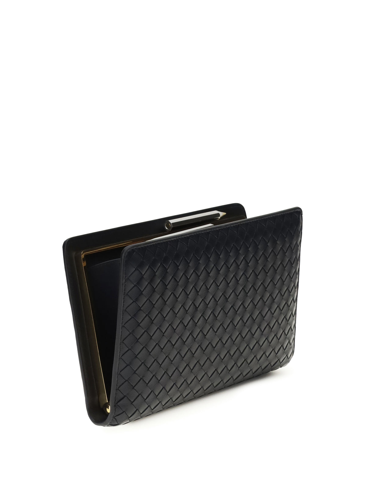 Bottega Veneta Agenda Clutch - Midnight-Brass V-S
