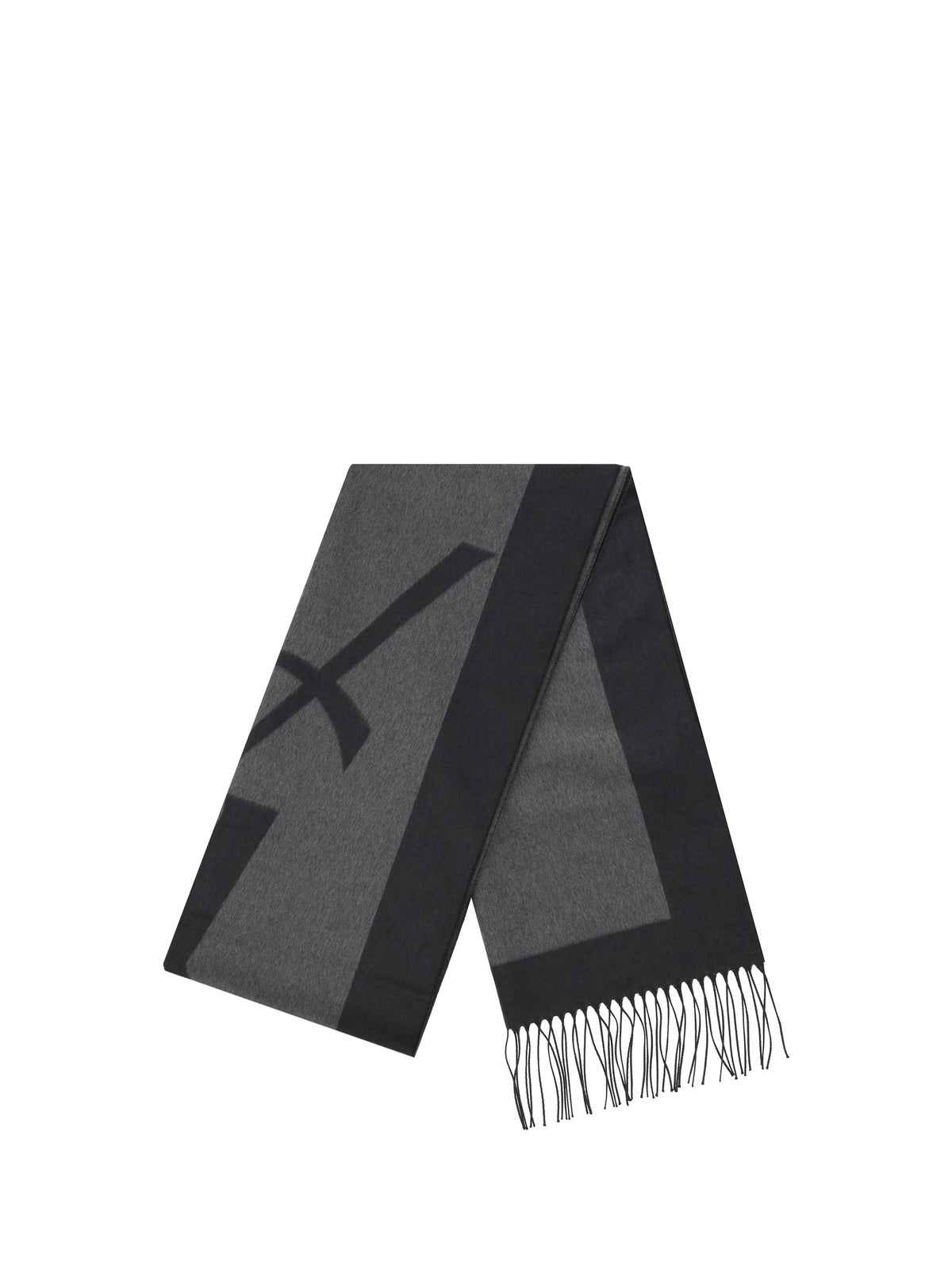 Saint Laurent Cassandre Scarf - Graphite/Dark Grey