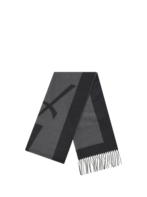 Saint Laurent Cassandre Scarf - Graphite/Dark Grey