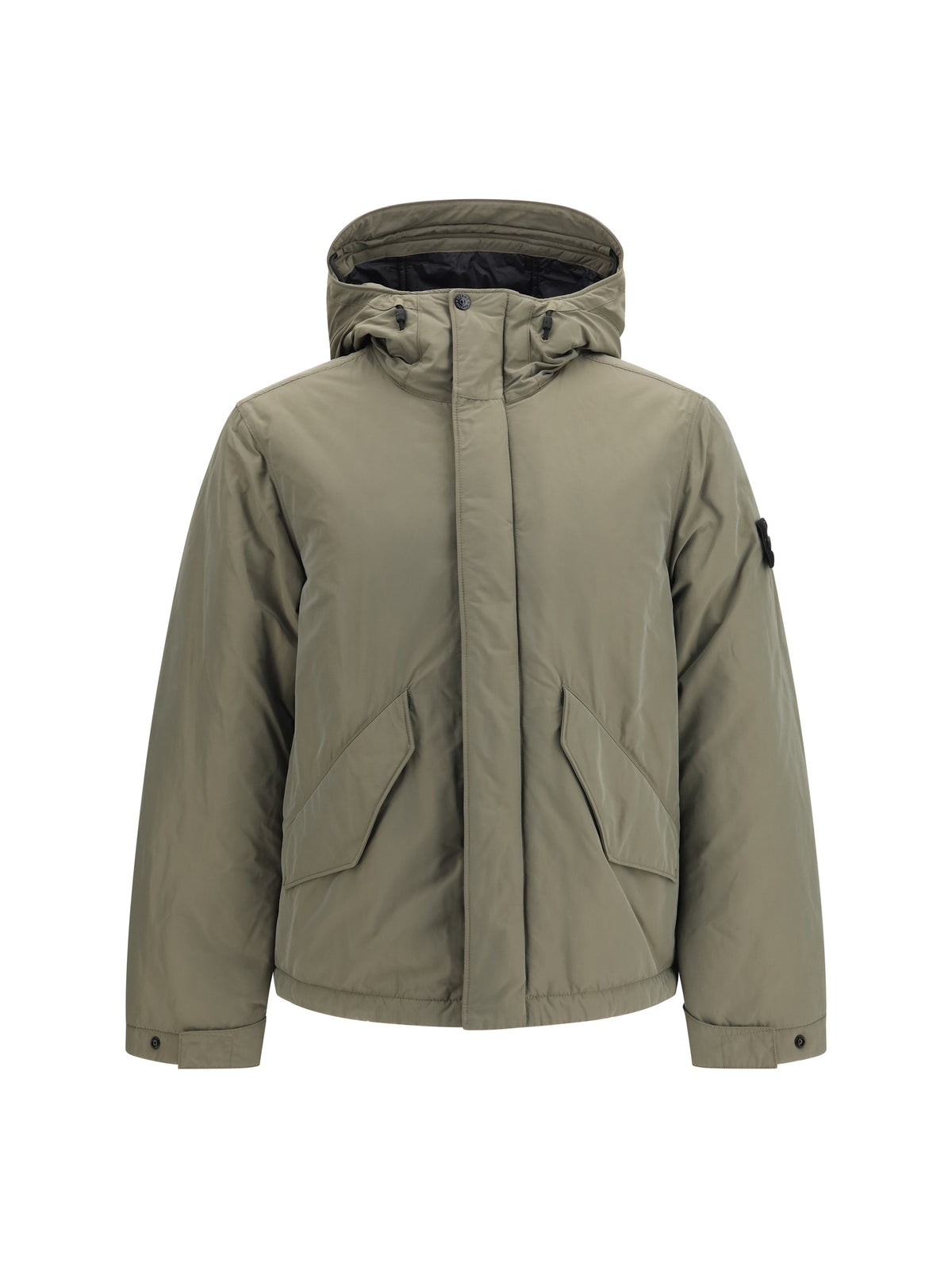 Stone Island Padded micro twill Jacket - Military Green