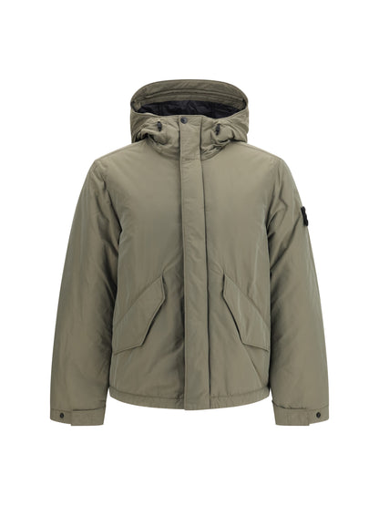 Stone Island Padded micro twill Jacket - Military Green