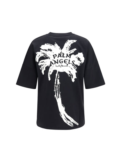 Palm Angels Palm Drift Back Over T-shirt - Black - Off White