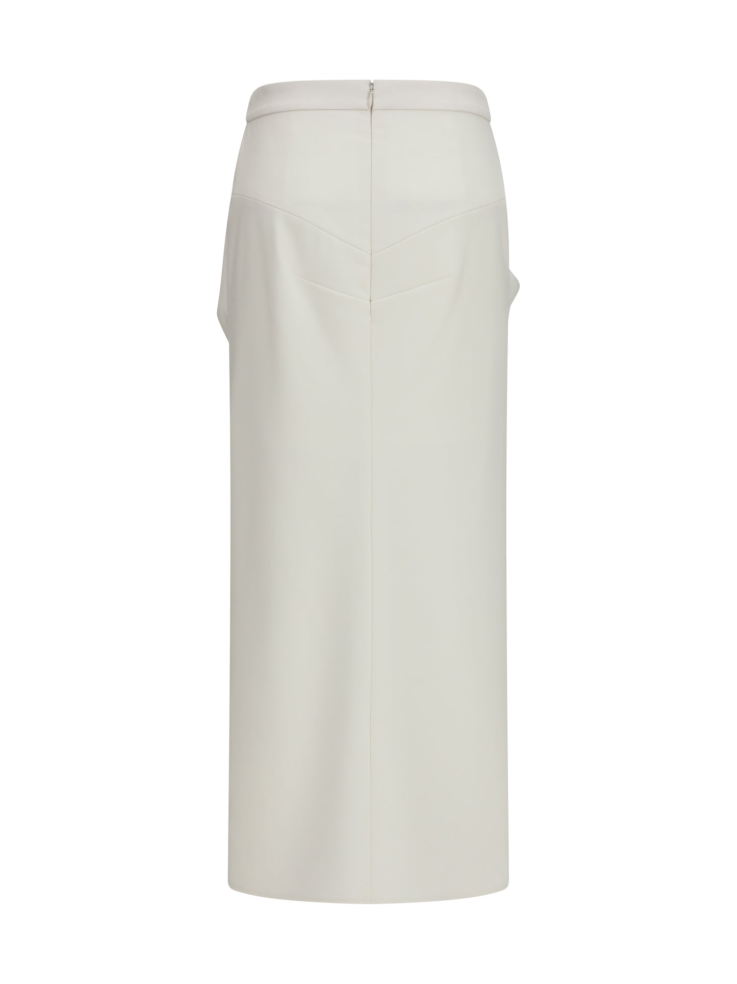 GIVENCHY Long draped wool and mohair Skirt