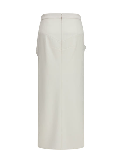 GIVENCHY Long draped wool and mohair Skirt