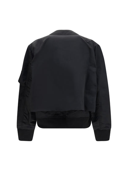 Sacai Cotton chino and nylon twill double Jacket - Black