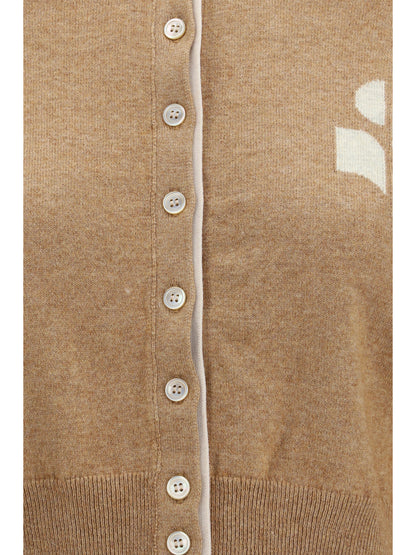 Marant Étoile Lona Cardigan - Camel/Light Grey